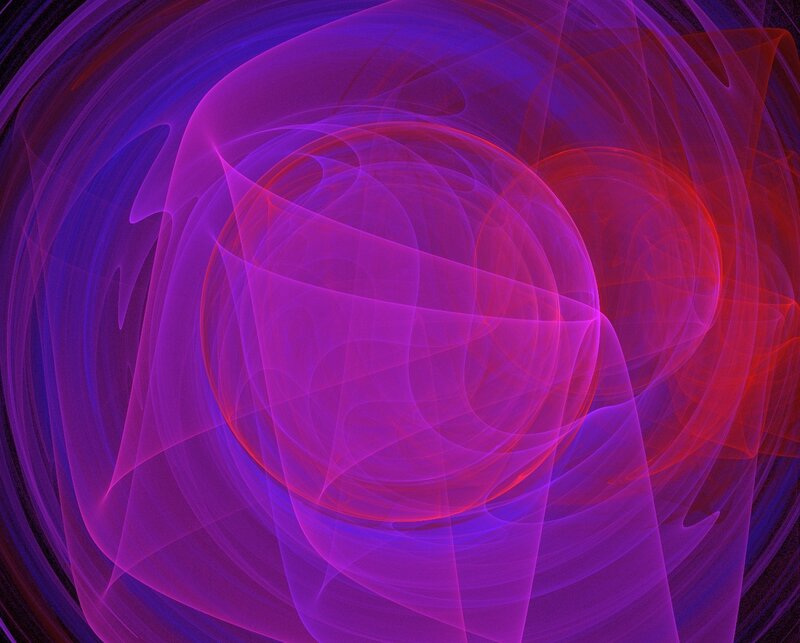 Abstract Fractal Swirls — Purple, Dynamic, Light