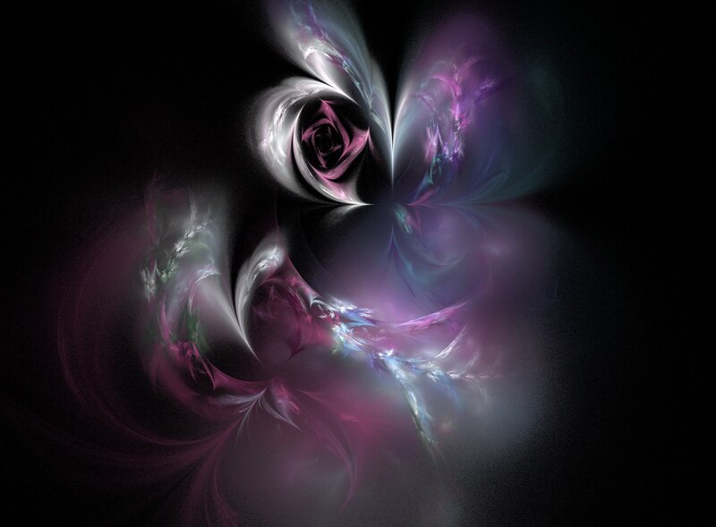Abstract Fractal Swirls — Purple, Ethereal