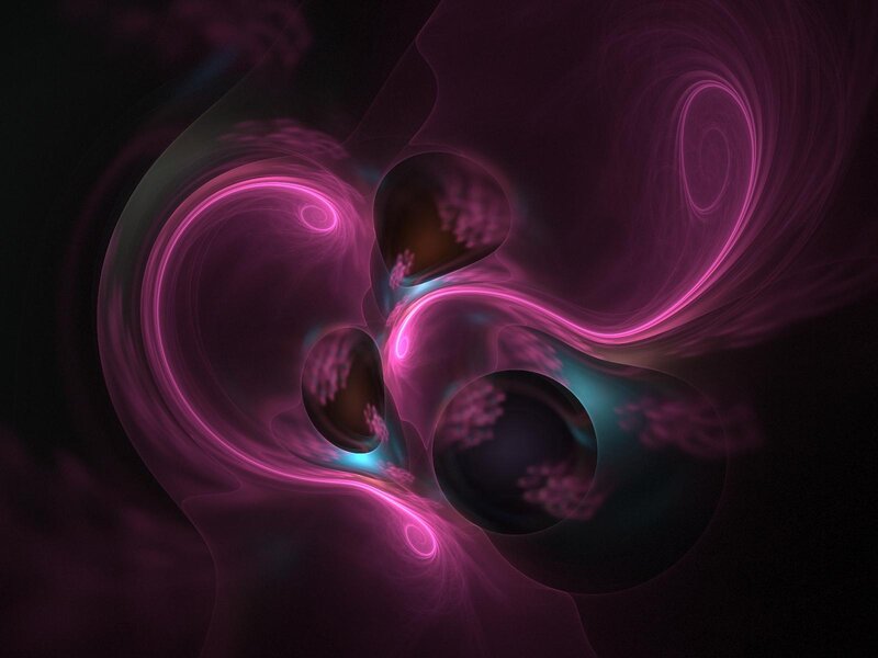 Abstract Fractal Swirls — Purple, Mystical