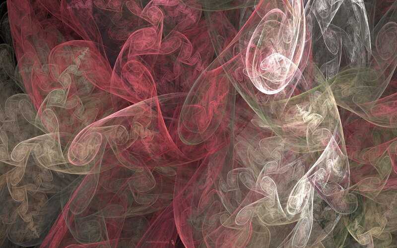 Abstract Fractal Swirls — Red, Ethereal