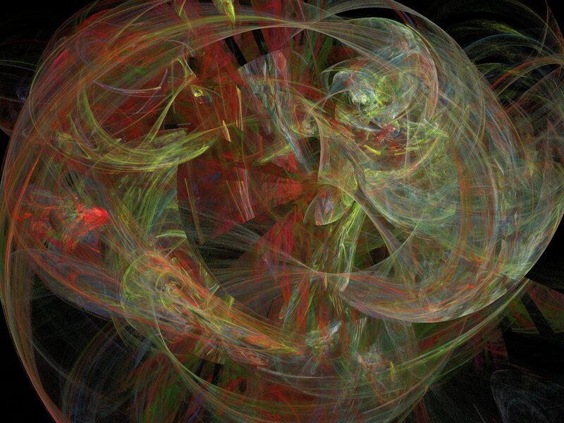 Abstract Fractal Swirls — Red