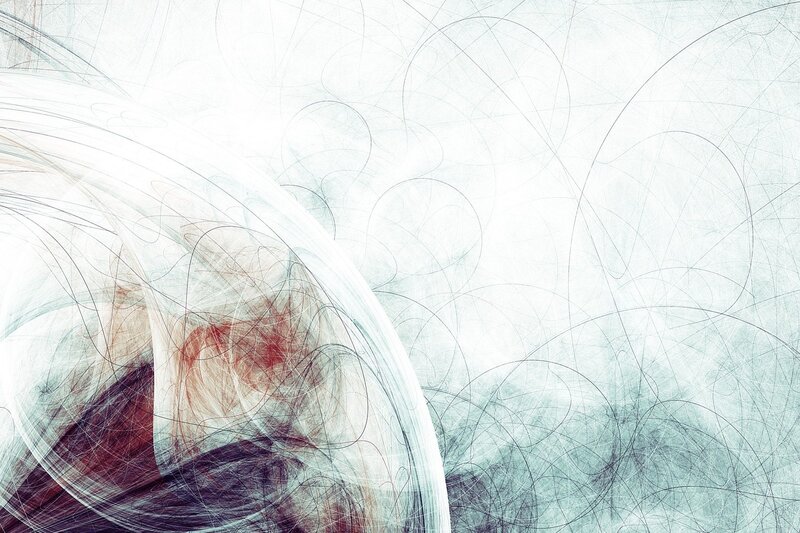 Abstract Fractal Swirls — White, Calm