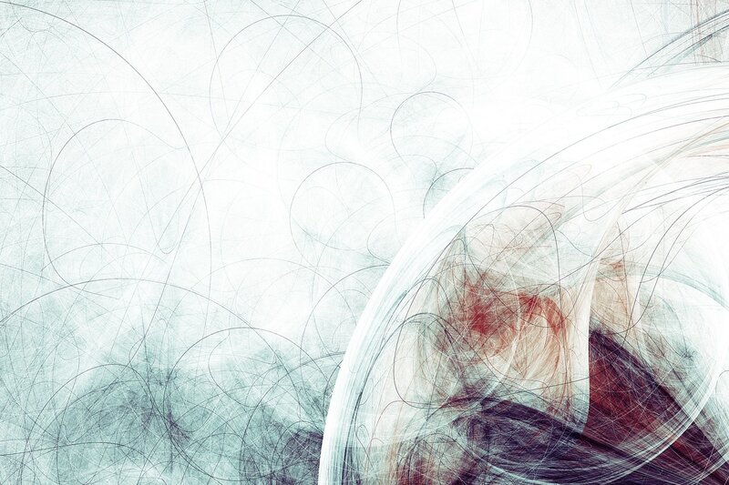 Abstract Fractal Swirls — White, Ethereal