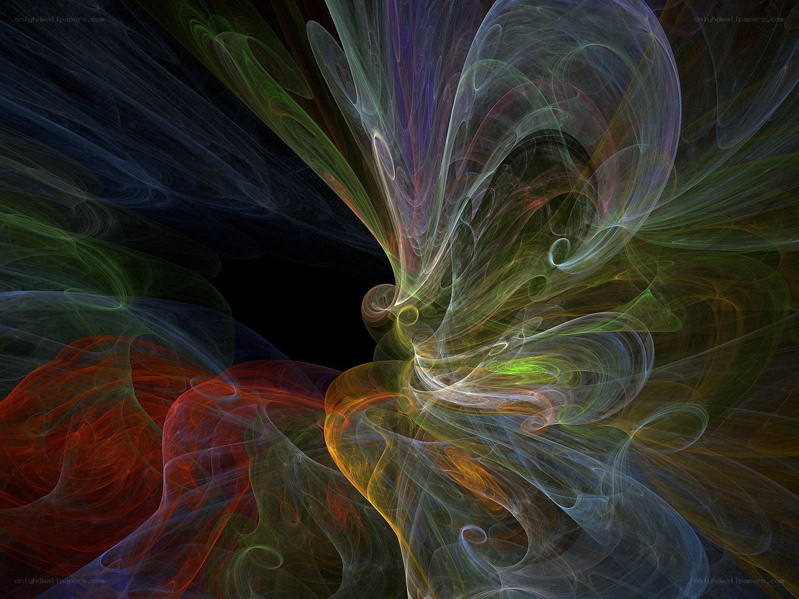 Abstract fractal swirls