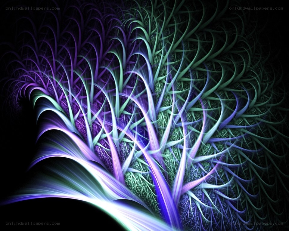 Abstract fractal tree design