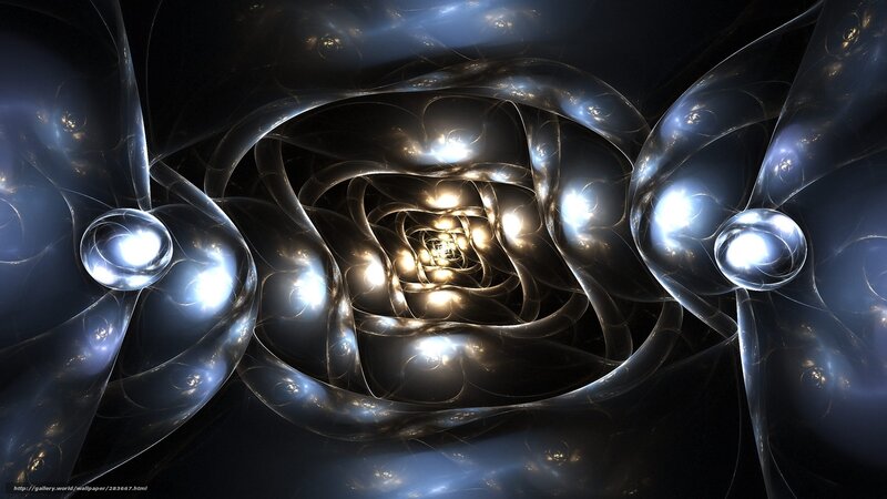 Abstract Fractal Tunnel — Black, Dramatic