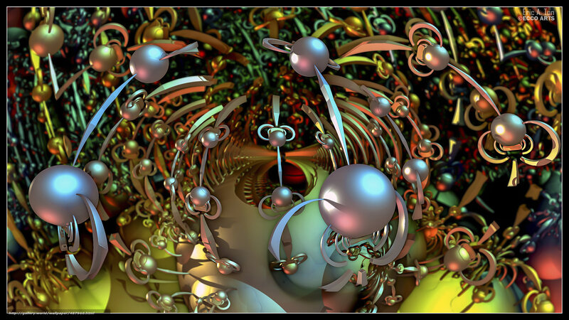 Abstract Fractal Tunnel — Gold