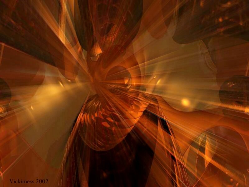 Abstract Fractal Tunnel — Orange