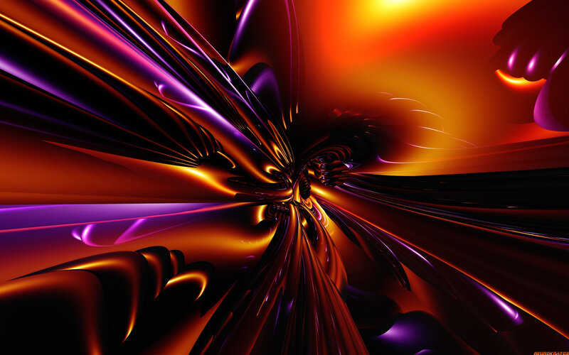 Abstract Fractal Tunnel — Purple