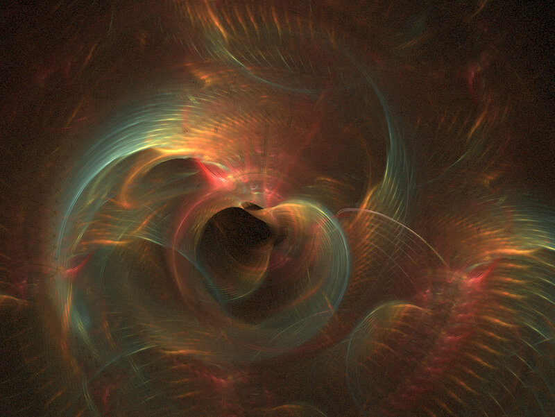 Abstract Fractal Vortex — Orange