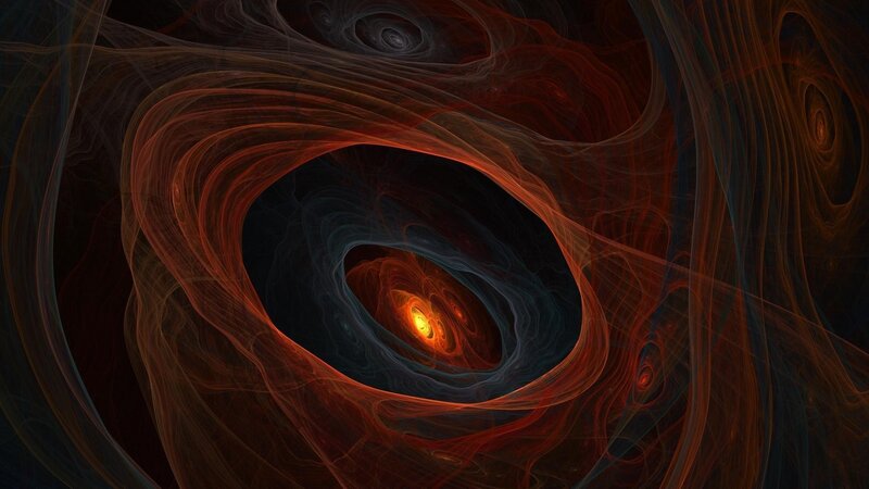 Abstract Fractal Vortex — Red