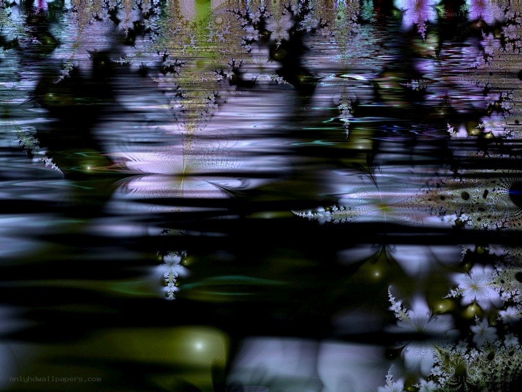 Abstract fractal water reflection