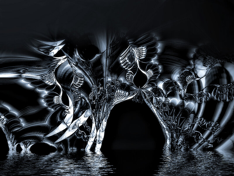Abstract fractal water reflection