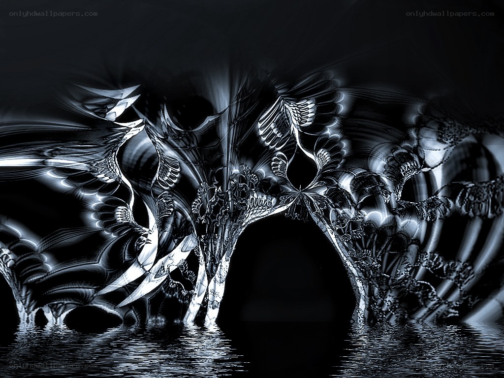 Abstract fractal water reflection