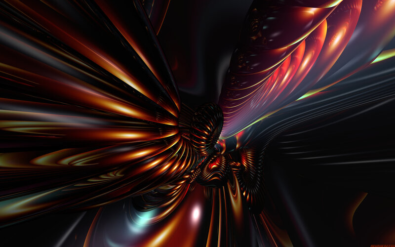 Abstract Fractal Wings — Black