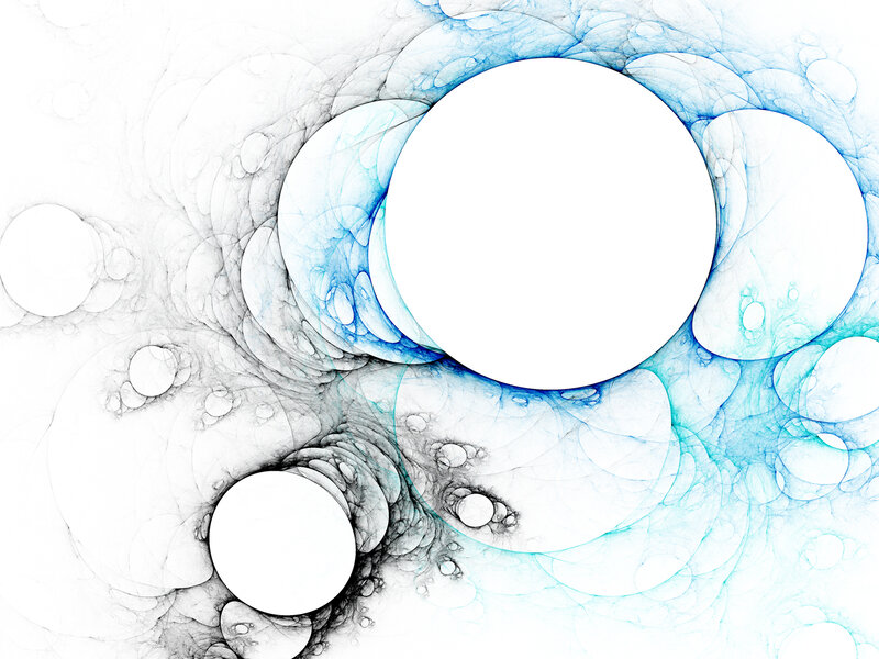 Abstract fractal with blue and white circles