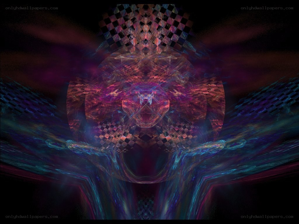 abstract fractal with checkerboard pattern