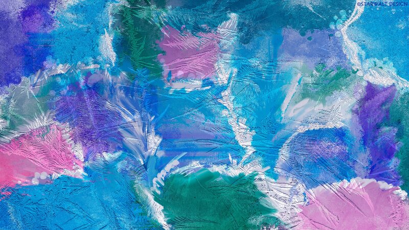 abstract frost art with vibrant colors