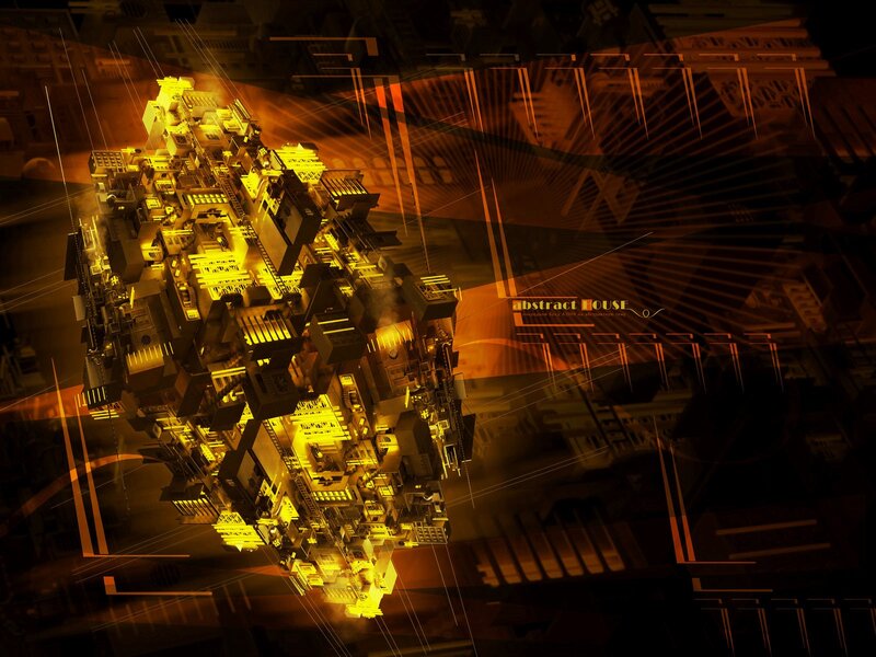 abstract futuristic cityscape
