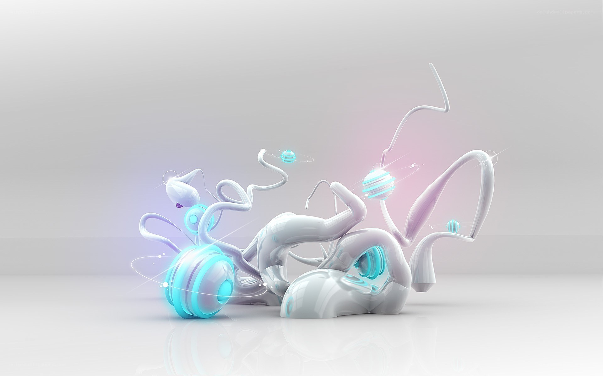 Abstract futuristic sculpture