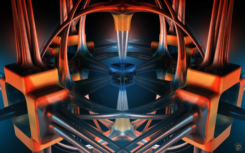 abstract futuristic structure