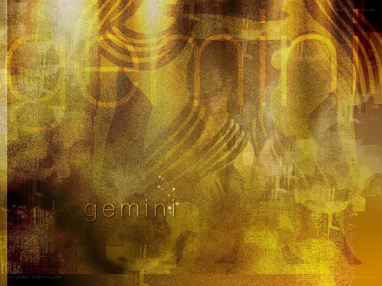 abstract gemini zodiac art