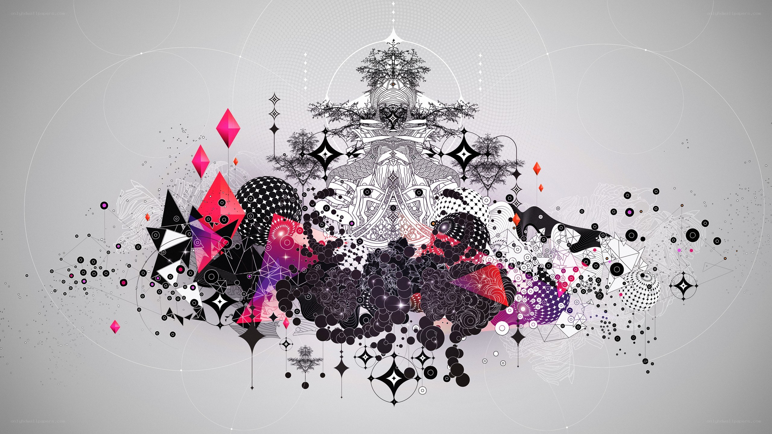 abstract geometric art collage