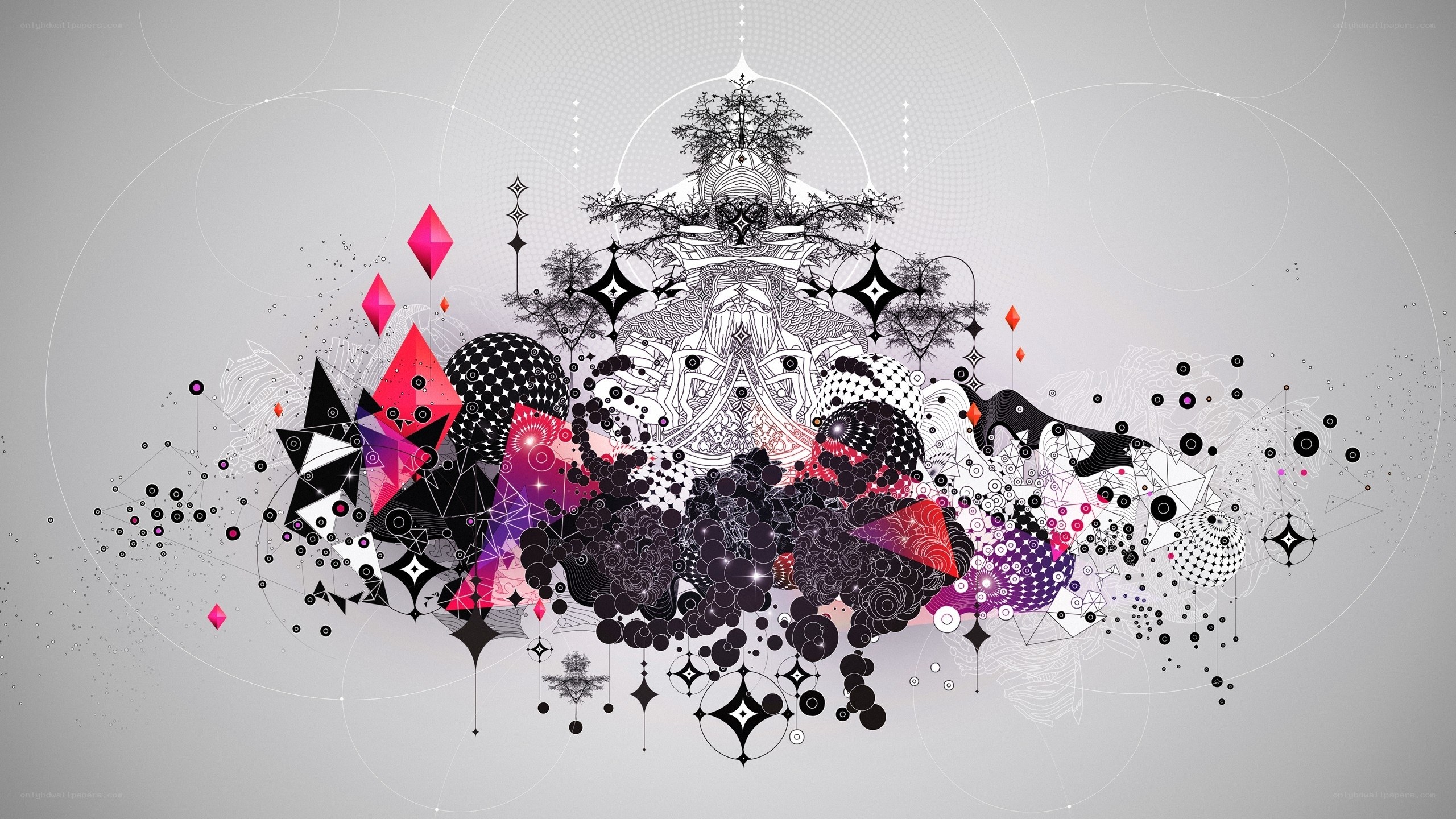 abstract geometric art collage
