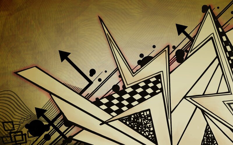 abstract geometric art with arrows