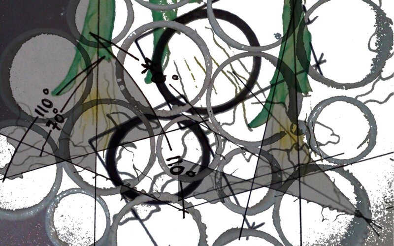 Abstract geometric art with circles