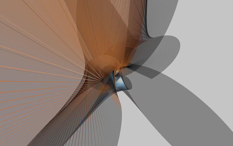 Abstract geometric art with flowing lines