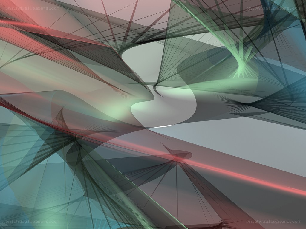 Abstract geometric art with flowing lines