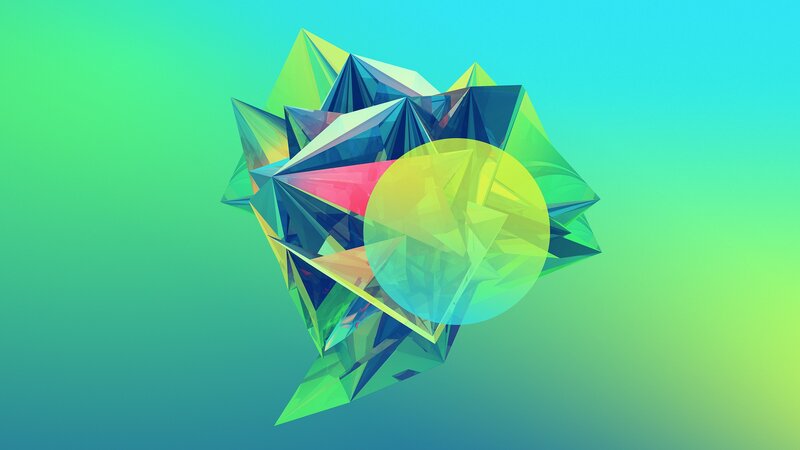 Abstract geometric art with gradient background