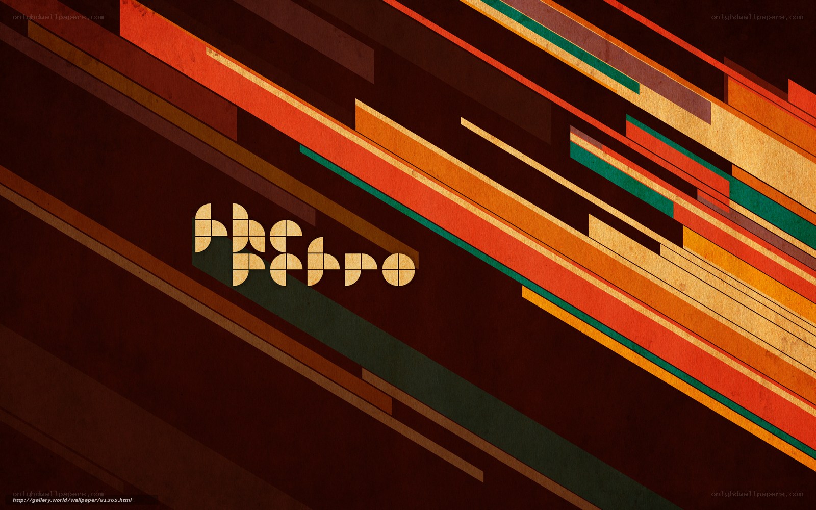 abstract geometric art with retro text