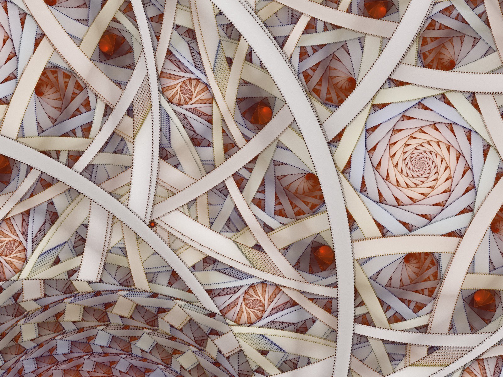 Abstract geometric art with spirals