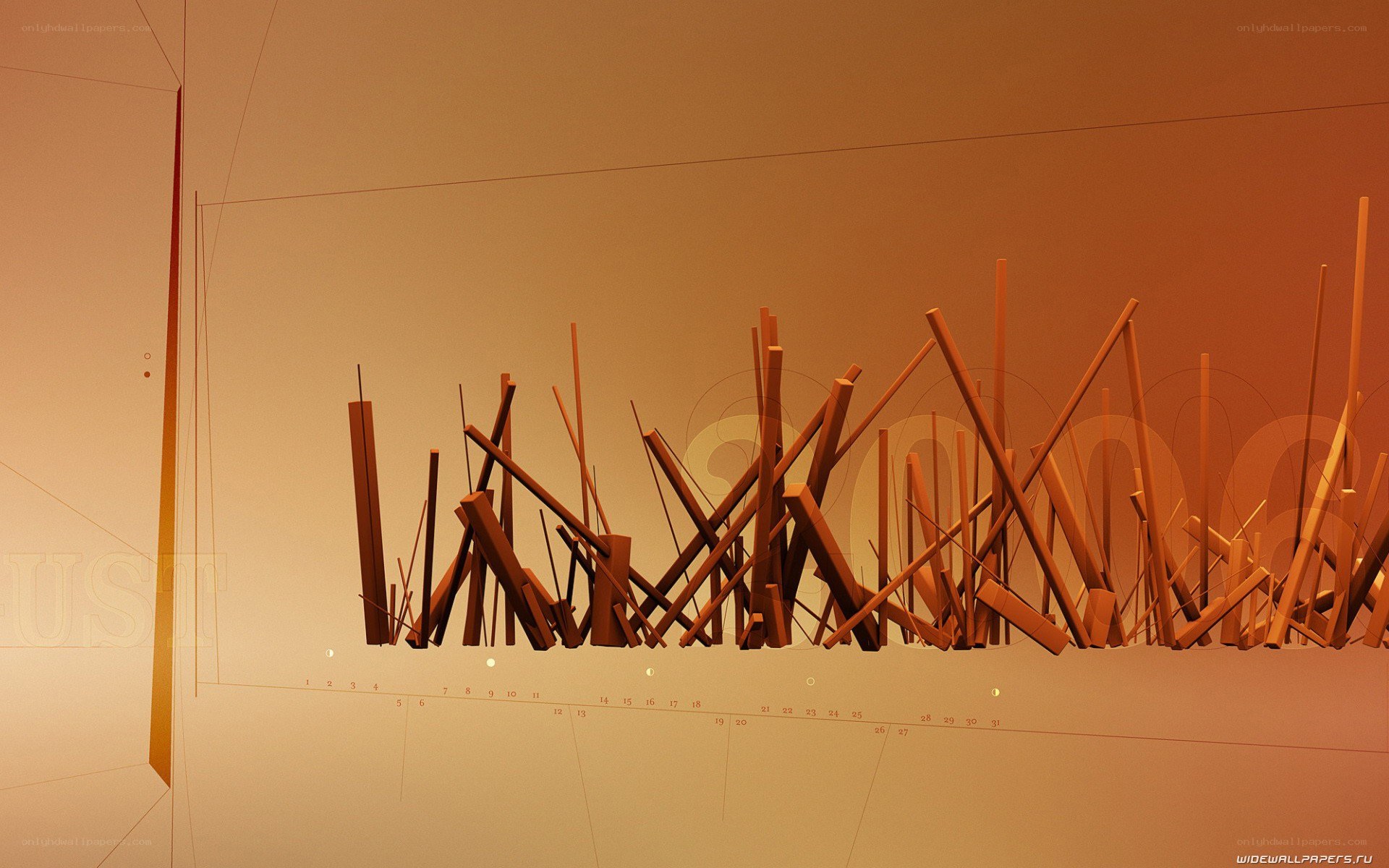 abstract geometric art with sticks