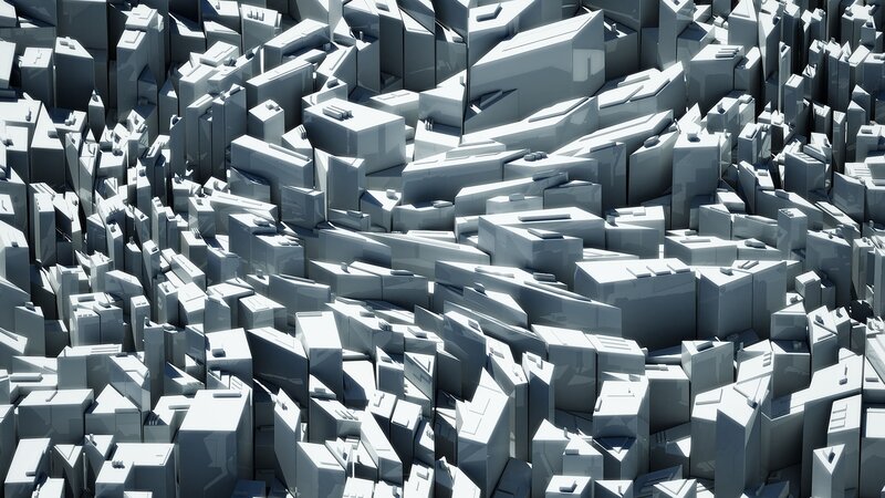 abstract geometric cityscape