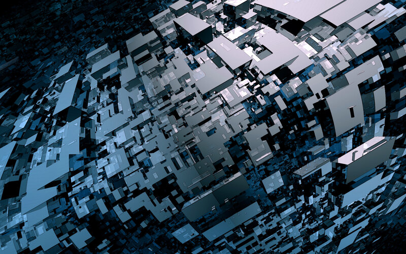 abstract geometric cityscape