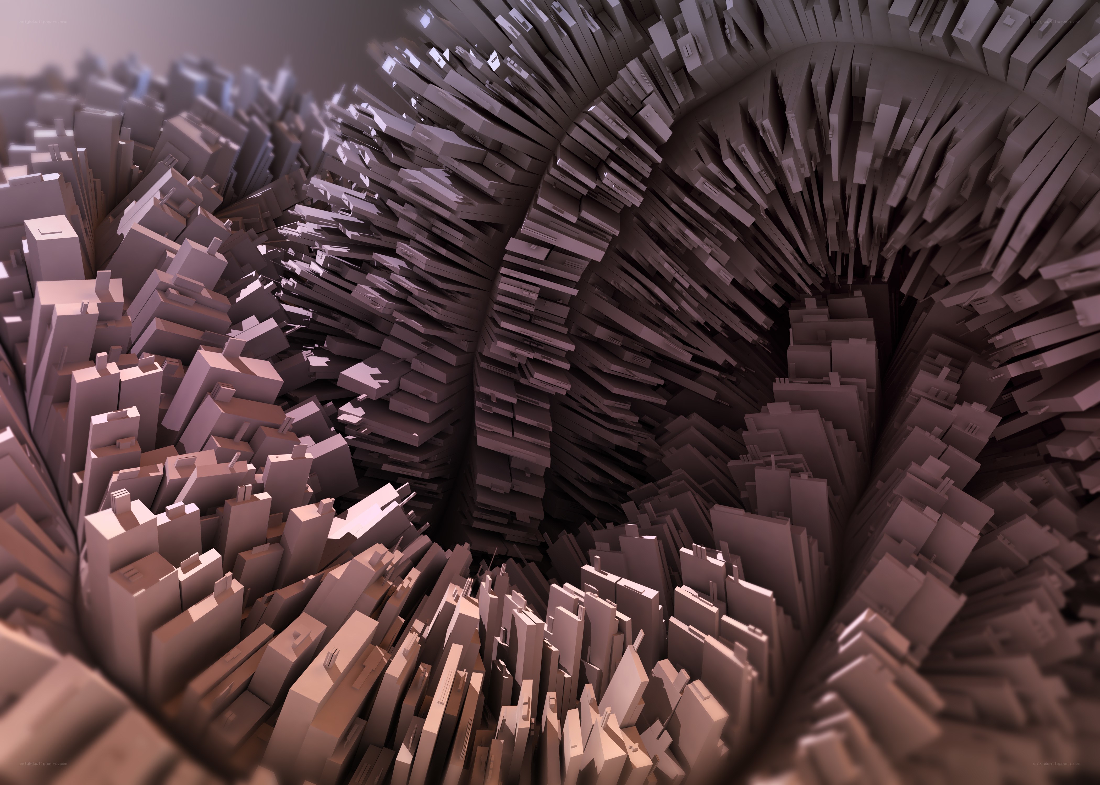 abstract geometric cityscape