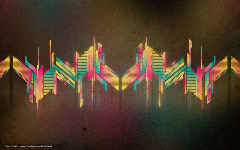 Abstract geometric cityscape