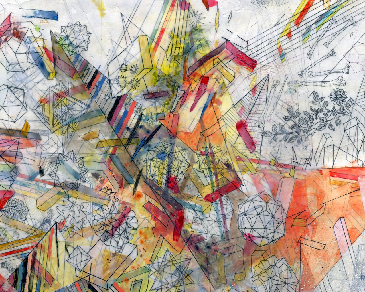 Abstract geometric collage