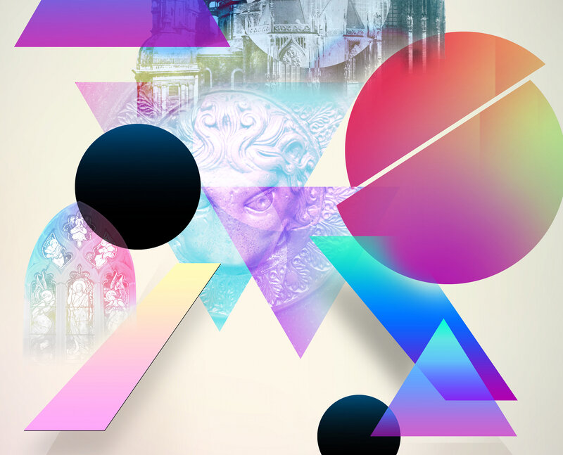 abstract geometric collage