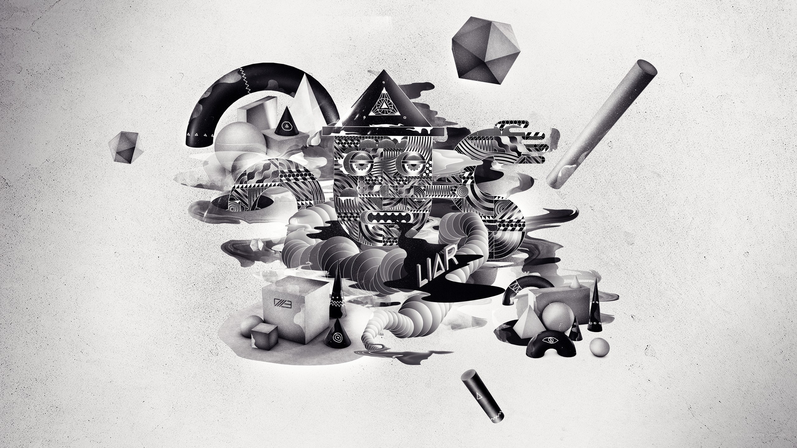 abstract geometric collage art