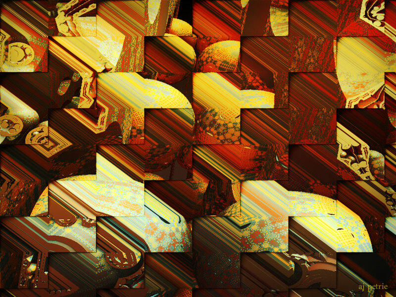 Abstract Geometric Collage — Red