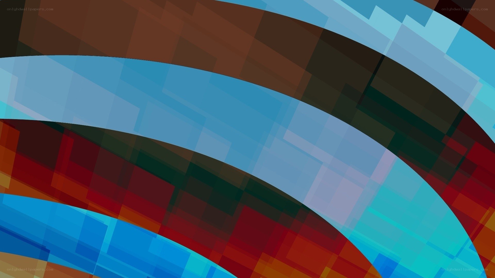 Abstract geometric color bands