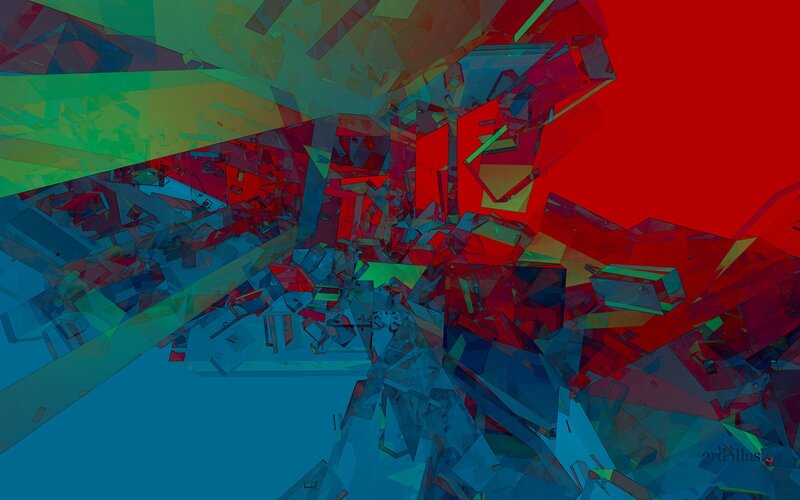 Abstract geometric color explosion
