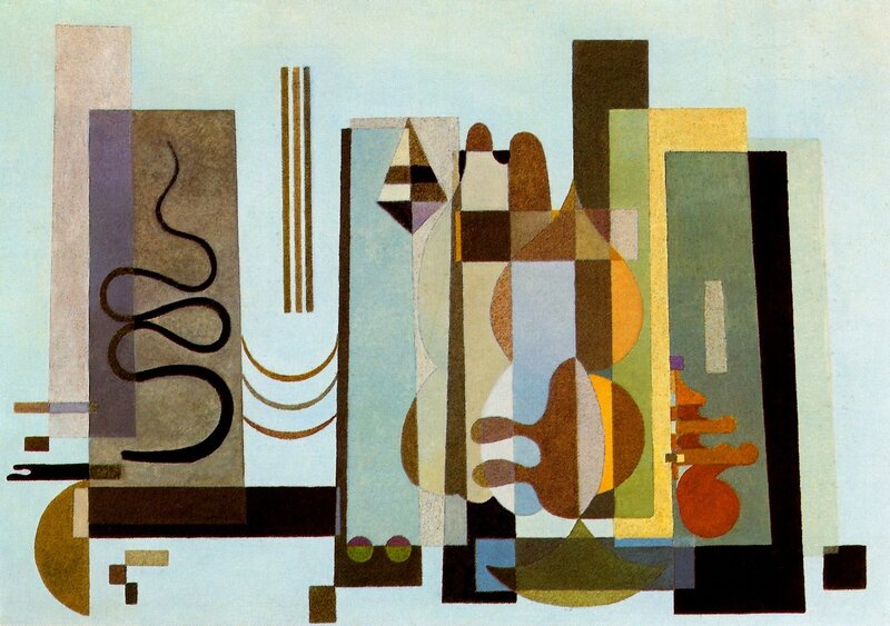 Abstract Geometric Composition — Blue, Calm