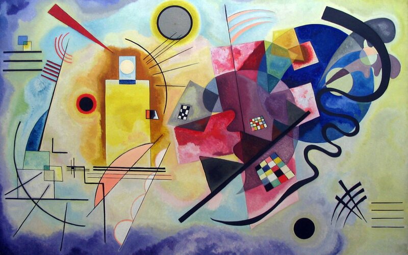 Abstract Geometric Composition — Blue, Dynamic