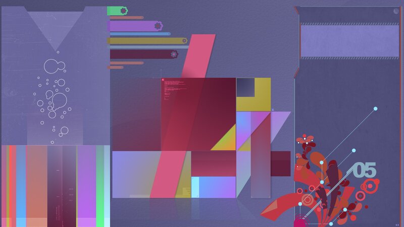 Abstract Geometric Composition — Purple, Calm