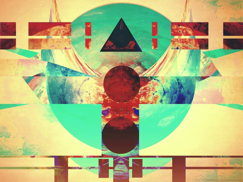 Abstract Geometric Composition — Teal